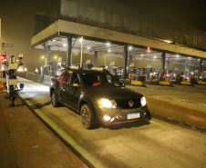 Encerramento dos atuais contratos de concessão de rodovias no Paraná. Abertura das catracas da praça de pedágio da Ecovia, na BR-277, em São José dos Pinhais, ocorrida à 0h00 deste domingo. - Curitiba, 28/11/2021 - Foto: Ari Dias/AEN