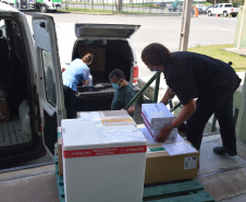 Estado distribui mais 474 mil vacinas contra a Covid-19 . Foto: Américo Antonio/SESA
