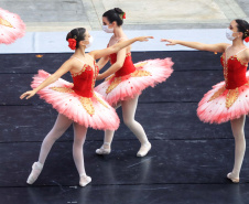 Escola de Dança Teatro Guaíra emociona o público no Parque São Lourenço. Foto: José Fernando Ogura/AEN