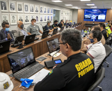 O Porto de Paranaguá foi aprovado esta semana pela auditoria da Comissão Nacional de Segurança Pública nos Portos, Terminais e Vias Navegáveis (Conportos) e terá a sua Declaração de Cumprimento (DC) sem nenhuma pendência.  - Paranaguá, 26/11/2021 - Foto: Claudio Neves/Portos do Paraná