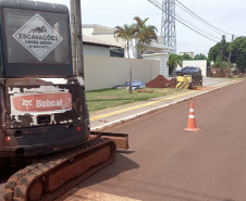 Obras da Sanepar ampliam rede de água em Nova Santa Rosa. Foto: Sanepar