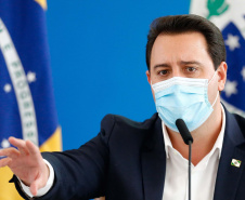 O governador Carlos Massa Ratinho Junior e secretários de Estado apresentam nesta sexta-feira (26), em conjunto com a Polícia Rodoviária Federal, detalhes do plano de operação para o fim da concessão das rodovias paranaenses, que ocorre neste final de semana.  - 26/11/2021 - Foto:Jonathan Campos/AEN