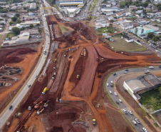 Após um ano de obra, Trevo Cataratas chega a 40% de execução em Cascavel