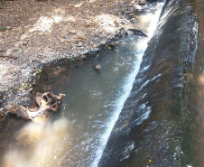 Rio Girau Alto, em Dois Vizinhos, teve queda de 35% na vazão