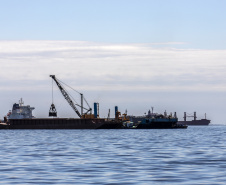 Etapa de detonação da derrocagem do canal de acesso do Porto de Paranaguá é concluída
