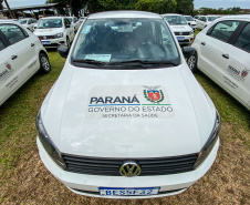 Governador Carlos Massa entrega 63 veículos para a 16ª Regional de Saúde utilizar na Estratégia Saúde da Família. - Apucaraná, 27/01/2022