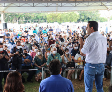 Governador Carlos Massa entrega 63 veículos para a 16ª Regional de Saúde utilizar na Estratégia Saúde da Família. - Apucaraná, 27/01/2022