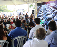 Governador Carlos Massa entrega 63 veículos para a 16ª Regional de Saúde utilizar na Estratégia Saúde da Família. - Apucaraná, 27/01/2022