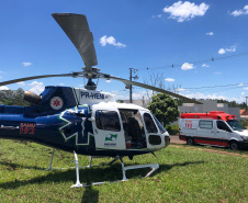 Primeira base aeromédica do interior do Estado completa oito anos