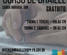 Biblioteca Pública do Paraná oferece curso gratuito de alfabeto Braille