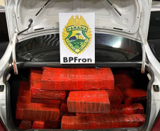Mais de meia tonelada de maconha é apreendida pelo BPFRON no Oeste do estado