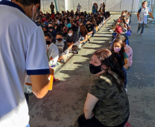 Durante esta semana, em todo o estado, as unidades escolares estaduais e as parceiras da Secretaria da Educação e do Esporte (SEED) realizaram o simulado de abandono.