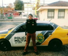 Após policiais salvarem a vida de um bebê, PM orienta sobre casos de engasgamento - soldado Tiago Aguiar