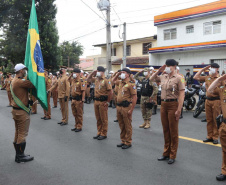 Batalhão de Trânsito completa 70 anos de história e recebe 45 novas motocicletas durante solenidade em Curitiba - Curitiba, 15/03/2022