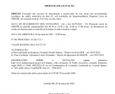 DER/PR lança editais de conservação e recuperação para Guaraqueçaba e Morretes 
