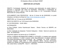 DER/PR lança edital de duplicação de rodovias em Campo Mourão 