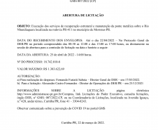 DER/PR lança editais de conservação e recuperação para Guaraqueçaba e Morretes 