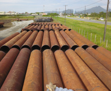 Trecho da praia de Matinhos fica interditado para preparação do canteiro de obras