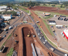 Obra do novo Trevo Cataratas em Cascavel chega a 80% de conclusão 