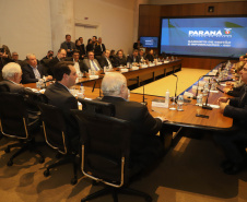Governador Carlos Massa Ratinho Junior anuncia parceria entre Fiocruz,Tecpar e IBMP. Foto: Ari Dias/AEN.