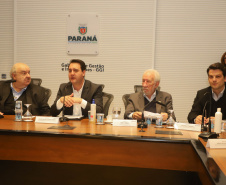 Governador Carlos Massa Ratinho Junior anuncia parceria entre Fiocruz,Tecpar e IBMP. Foto: Ari Dias/AEN.
