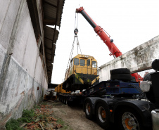  Locomotivas deixam a Portos do Paraná para serem restauradas e preservadas