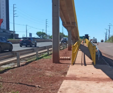 Nova passarela na PR-445 em Londrina será liberada para pedestres a partir de 30 de outubro 