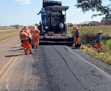 Programa de Conservação de Pavimentos do DER/PR atende rodovia de Quarto Centenário