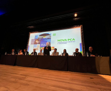 O governador em exercício Darci Piana participou do evento Nova PCA: Cenários para prefeitos e vereadores, realizado pelo Tribunal de Contas do Paraná nesta segunda-feira (10), 