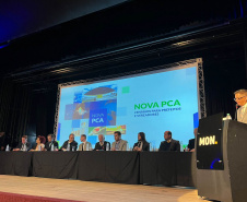 O governador em exercício Darci Piana participou do evento Nova PCA: Cenários para prefeitos e vereadores, realizado pelo Tribunal de Contas do Paraná nesta segunda-feira (10), 