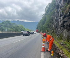 Sem interrupções, avançam obras emergenciais na BR-277 