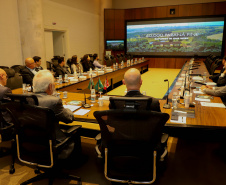 Vice-Governador Darci Piana em reunião com a Câmara de Comercio Brasil Canada.