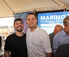  O governador Carlos Massa Ratinho Junior anunciou o início da usina fotovoltaica no aeroporto de Maringá.