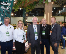 O vice-governador Darci Piana e o secretário da Agricultura, Norberto Ortigara, participaram da abertura da ExpoApras 2023.