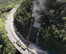 Análise indica reforços na contenção do km 41 da BR-277; obra termina dia 15 