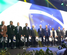 O vice-governador Darci Piana e o secretário da Agricultura, Norberto Ortigara, participaram da abertura da ExpoApras 2023