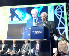 O vice-governador Darci Piana e o secretário da Agricultura, Norberto Ortigara, participaram da abertura da ExpoApras 2023