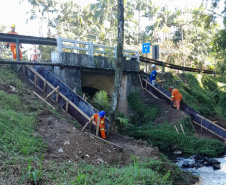 Reforma de pontes na PR-411 em Morretes