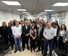 A ministra da Saúde, Nísia Trindade, visitou as instalações da Secretaria de Estado da Saúde (Sesa) nível central nesta terça-feira (25)