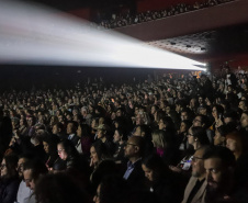 Curitiba, 23 de julho de 2023 - Abertura da 75ª Reunião Anual da SBPC - Sociedade Brasileira para o Progresso da Ciência, que aconteceu no Teatro Guaira, e contou com a presença da ministra de  Ciência, Tecnologia e Inovação, Luciana Santos.