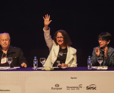 Curitiba, 23 de julho de 2023 - Abertura da 75ª Reunião Anual da SBPC - Sociedade Brasileira para o Progresso da Ciência, que aconteceu no Teatro Guaira, e contou com a presença da ministra de  Ciência, Tecnologia e Inovação, Luciana Santos.