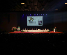 Curitiba, 23 de julho de 2023 - Abertura da 75ª Reunião Anual da SBPC - Sociedade Brasileira para o Progresso da Ciência, que aconteceu no Teatro Guaira, e contou com a presença da ministra de  Ciência, Tecnologia e Inovação, Luciana Santos.