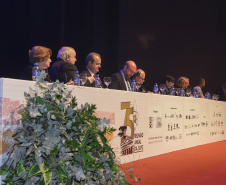 Curitiba, 23 de julho de 2023 - Abertura da 75ª Reunião Anual da SBPC - Sociedade Brasileira para o Progresso da Ciência, que aconteceu no Teatro Guaira, e contou com a presença da ministra de  Ciência, Tecnologia e Inovação, Luciana Santos.