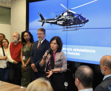 Vice Governador Darci Piana participa  de encontro com os parceiros envolvidos na retomada do Serviço Aeromédico da PRF no Paraná - Foto: Ari Dias/AEN