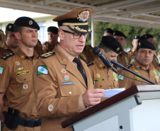 PMPR realiza passagem de comando da Academia Policial Militar do Guatupê