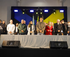 Guaratuba, 28 de agosto de 2023 - A primeira dama, Luciana Saito Massa, participou da abertura do Jogos da Integração da Idoso.