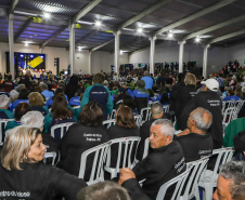 Guaratuba, 28 de agosto de 2023 - A primeira dama, Luciana Saito Massa, participou da abertura do Jogos da Integração da Idoso.