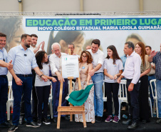 Governador entrega nova escola Maria Loiola Guimarães que tem capacidade para 900 alunos, em Ortigueira. Foto: Gabriel Rosa/AEN