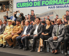 Curitiba, 12 de setembro de 2023 - O governador Carlos Massa Ratinho Jr. participa da formatura de soldados da Polícia Militar do Paraná na Ligga Arena.