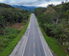 Morretes, 29 de agosto de 2023 - Rodovia PR 804, em Morretes.